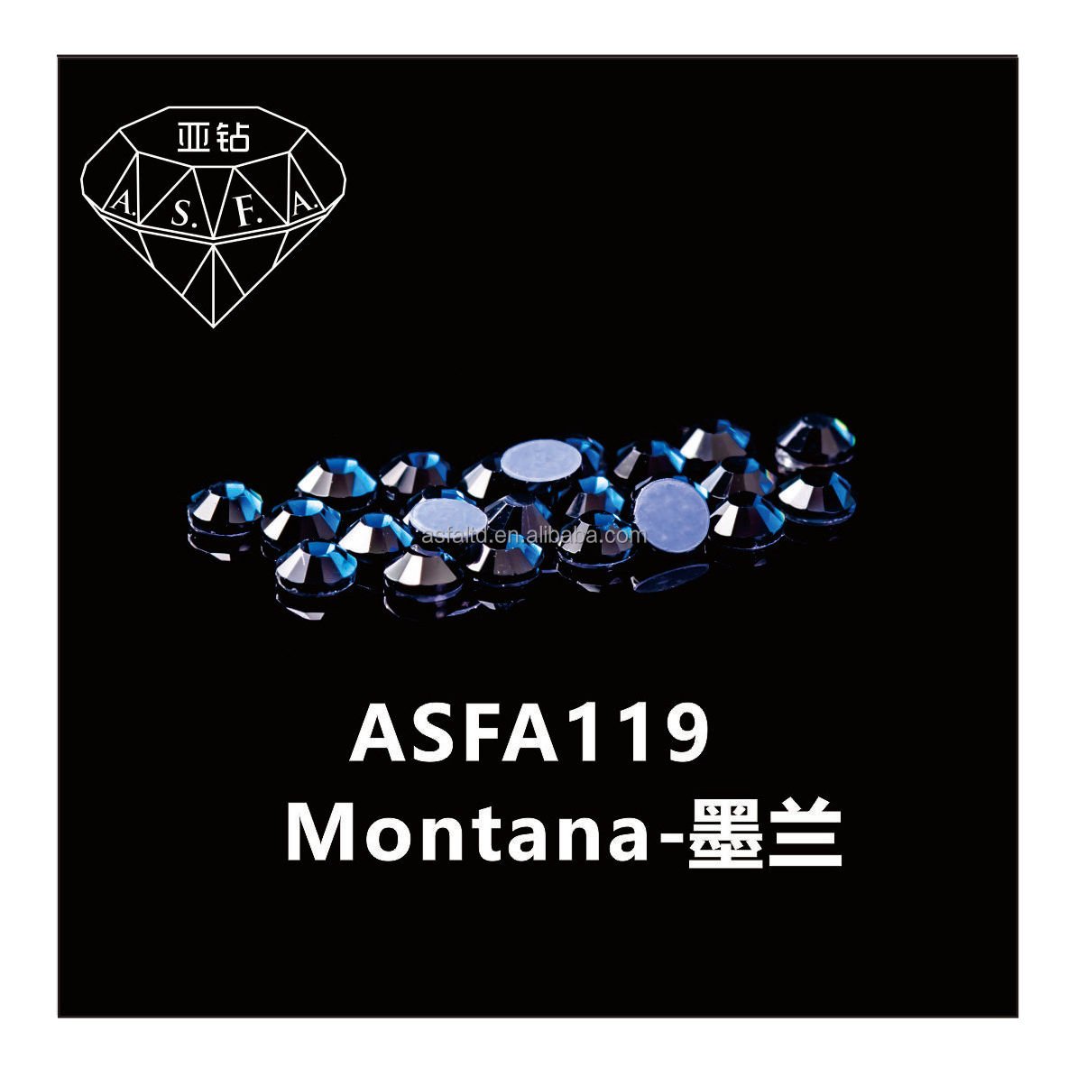 ASFA OEKO Certified round Rhinestone Bag with Glass Hot-Fix Rhinestones for Garment DIY Wedding Shoes