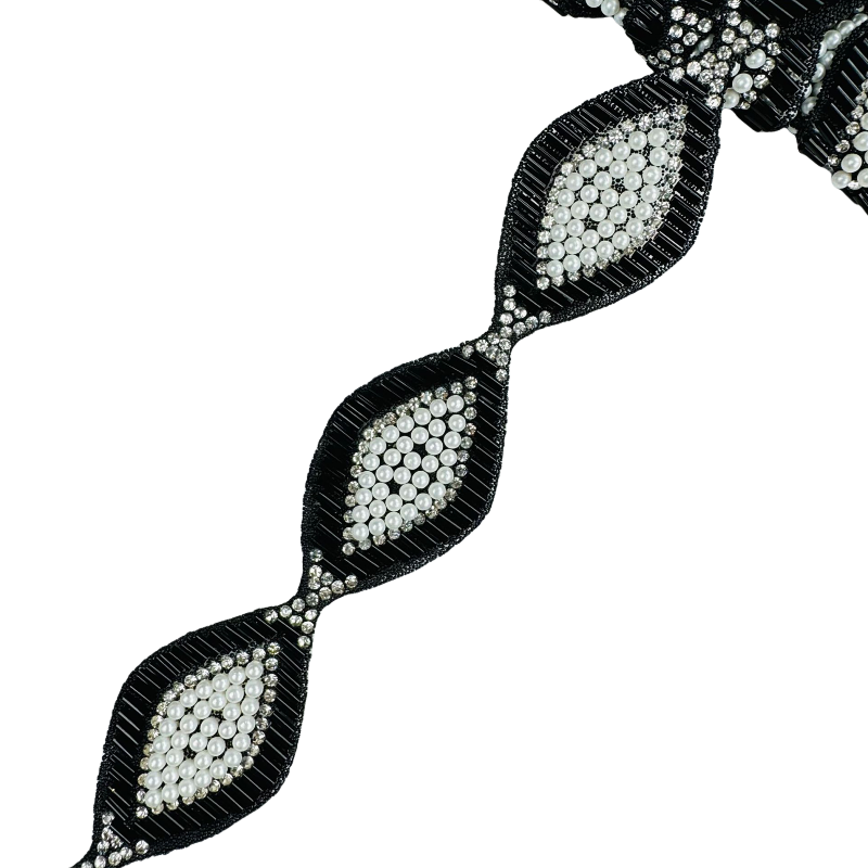 New Rhinestone Beaded Lace Ribbon Heat Repair Decoration Dress Wedding Dress Accessories