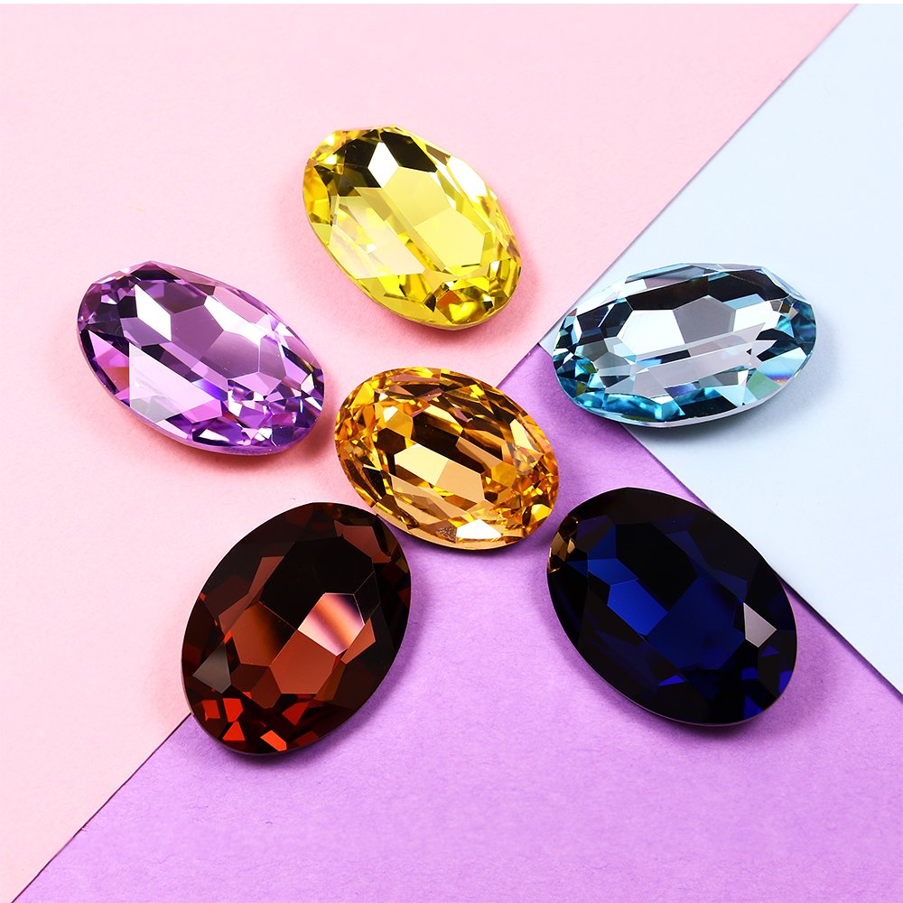 wholesale Oval fancy stone dongzhou high quality K9 glass rhinestones lead-free crystal beads for jewelry diy accessories
