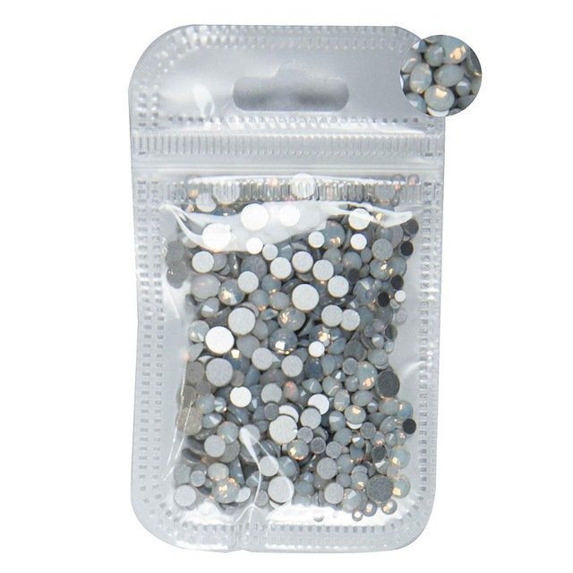 Honor of crystal 350pcs 5Gram Blue/Green/Pink/White Opal 3D Crystal Nails Art Rhinestone,Flatback Glass Nail art Decoration Stone