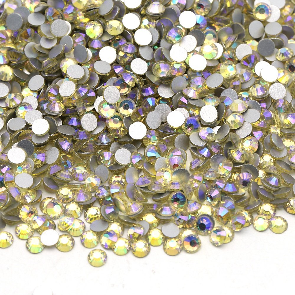SS16 SS20 Crystal AB Color Round Flatback Rhinestone Non Hotfix Rhinestone Glass Rhinestone for Clothes Jewelry