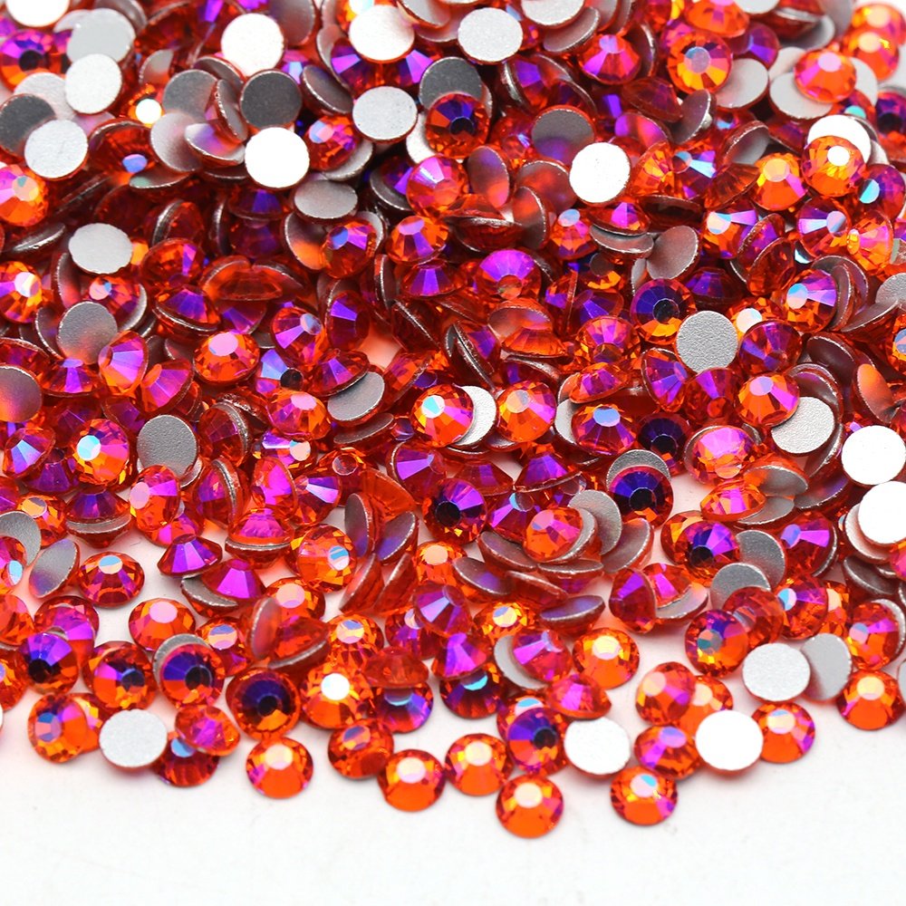 SS16 SS20 Crystal AB Color Round Flatback Rhinestone Non Hotfix Rhinestone Glass Rhinestone for Clothes Jewelry