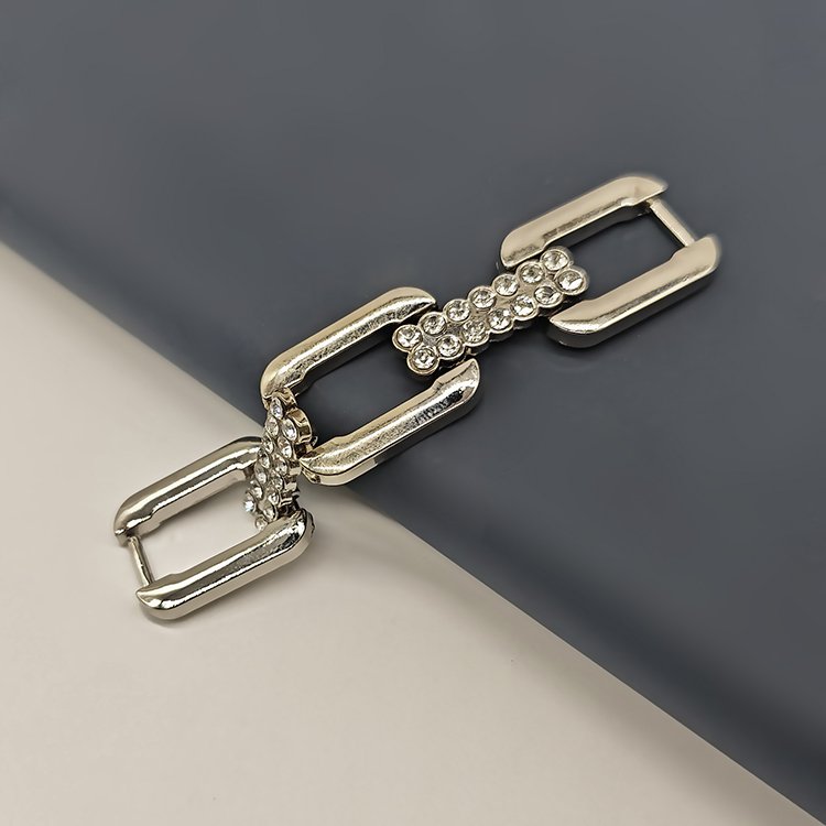 Wholesale New Designer Metal Luxury Rhinestone Decorative Shoes Buckles Low Price Sandals Buckle Bag Link Buckles For Women