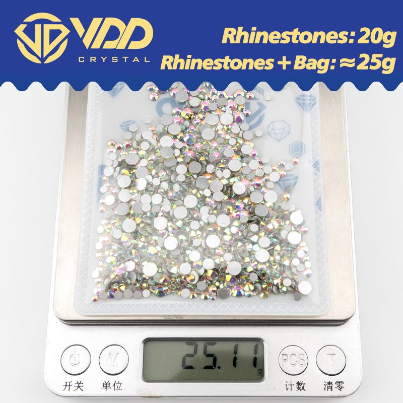 VDD 004 Jonquil Mix Size SS6-SS20 High Quality Glass Rhinestones Crystal Flatback Stones For Nail Art DIY Crafts Decorations