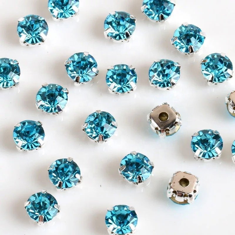 Rhinestone Flat Back Crystal Glass Gold Claw Sewing Sew On Rhinestones For Women Dresses