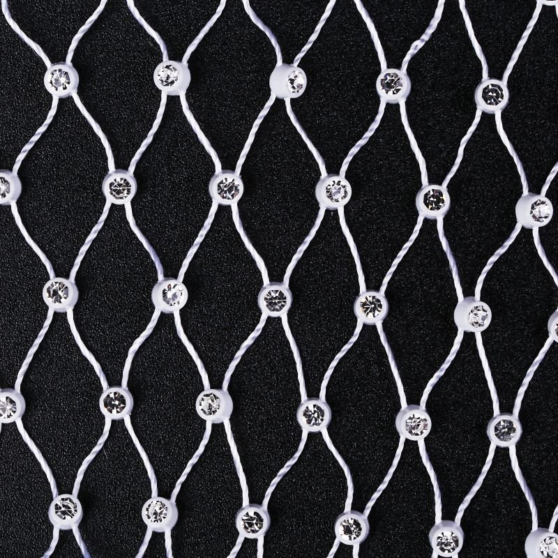 Plastic Rhinestone Mesh Fabric Wholesale Stretch Rhinestone Trim Crystal Opp Bag Stone for Shoes Custom Size Nail Rhinestones