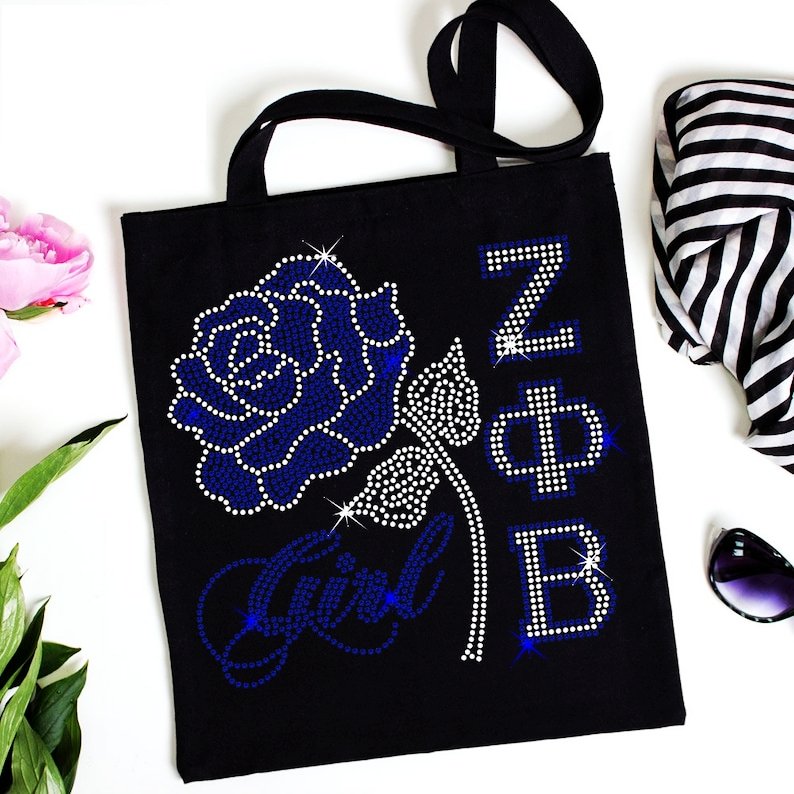 New 2024 Sorority ZOB Design Colorful Zeta phi beta Rhinestones Transfer Design Hot fix Iron on Heat Stickers Patches Motif