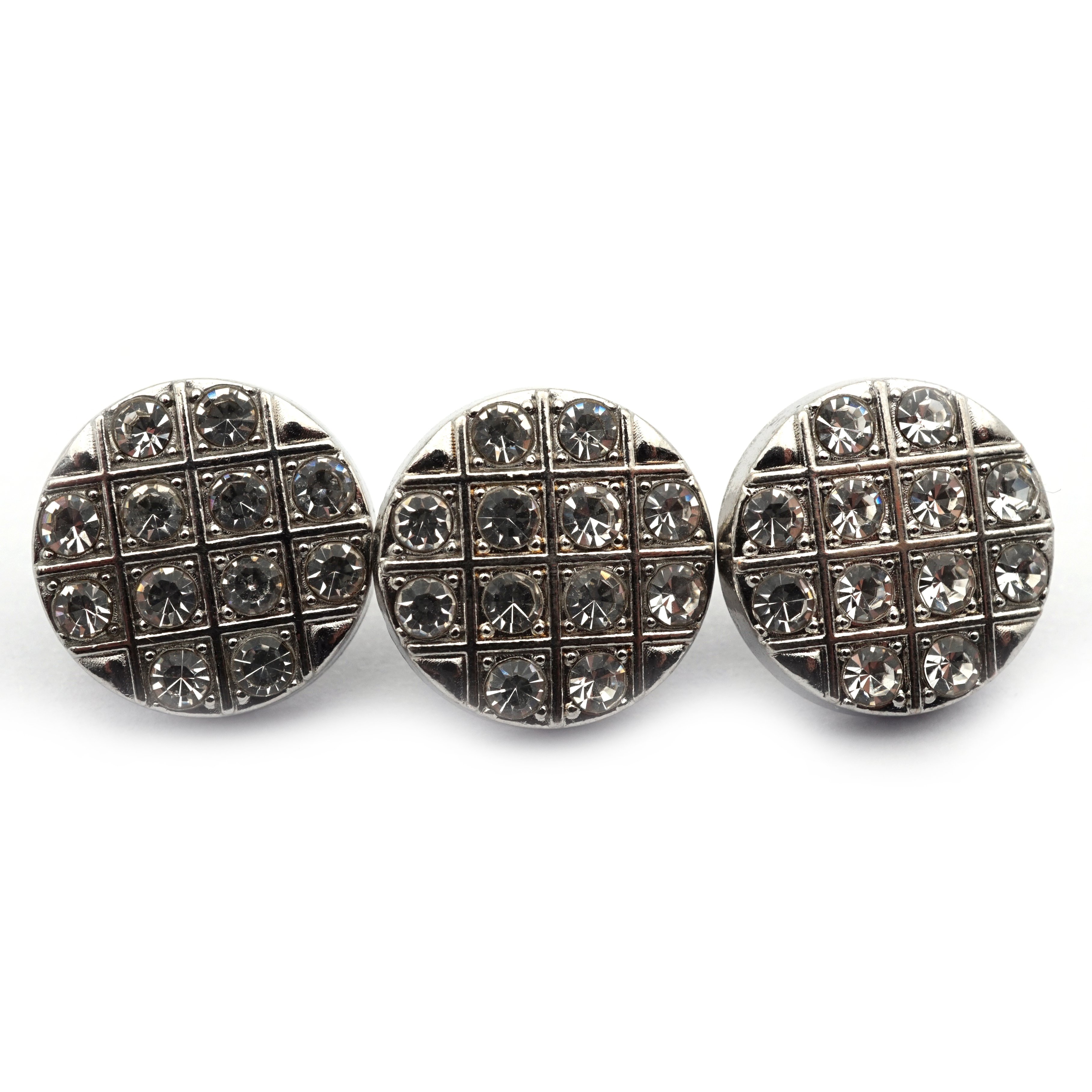 Metal Rhinestone Button Crystal Diamond Sewing Shank Button With Rhinestone