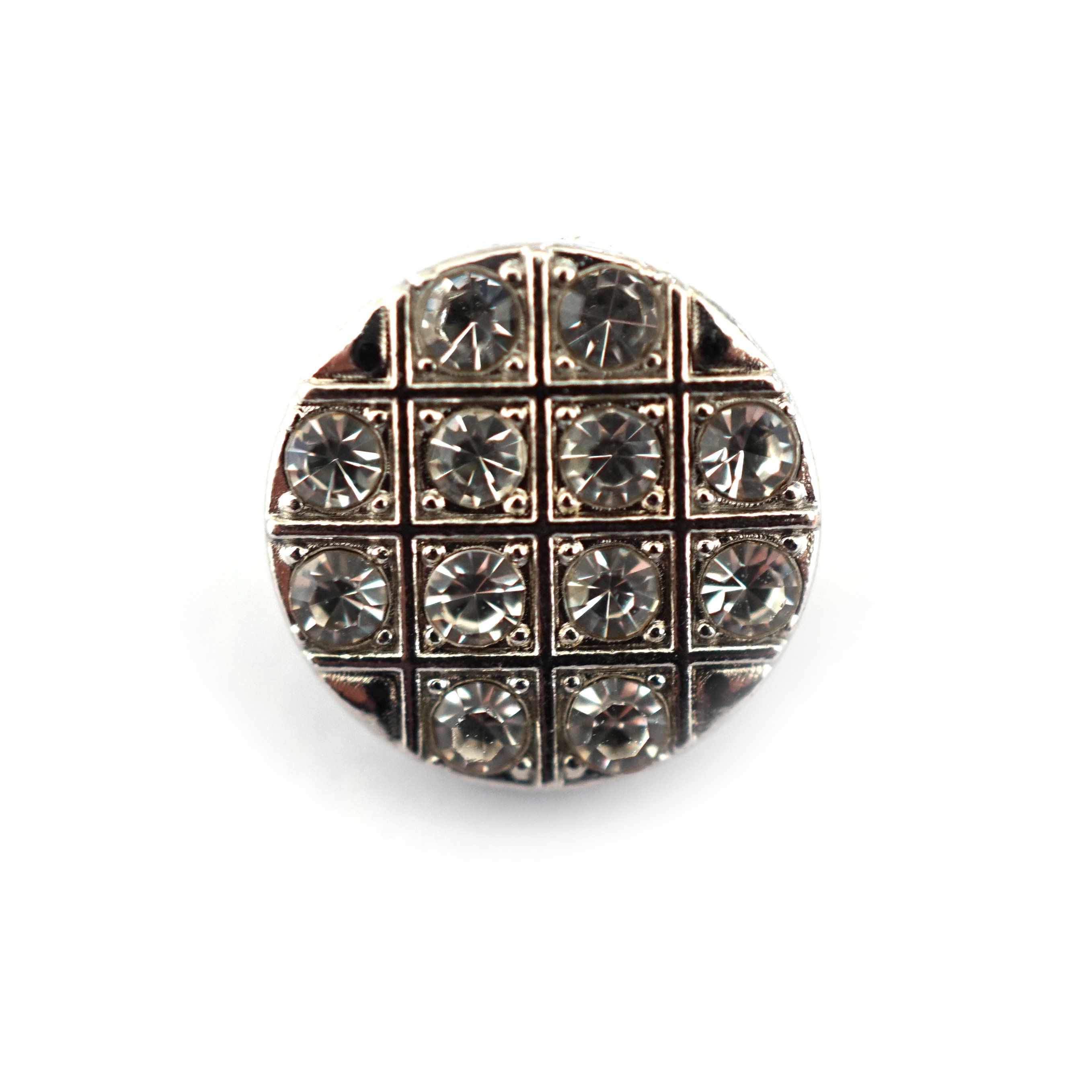 Metal Rhinestone Button Crystal Diamond Sewing Shank Button With Rhinestone