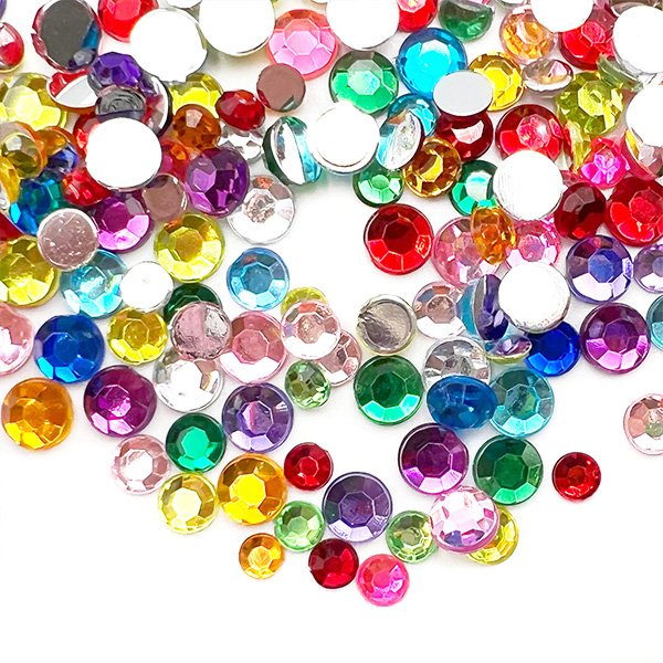 375pcs Round Shaped Gemstones Rhinestones