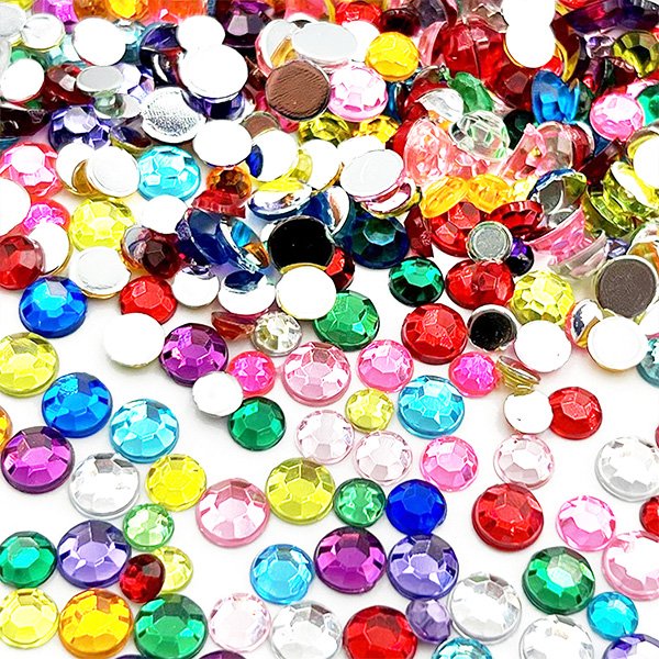 375pcs Round Shaped Gemstones Rhinestones