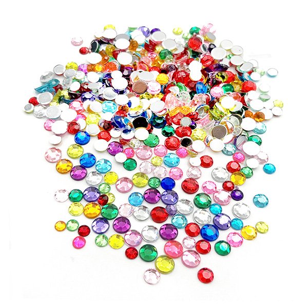 375pcs Round Shaped Gemstones Rhinestones