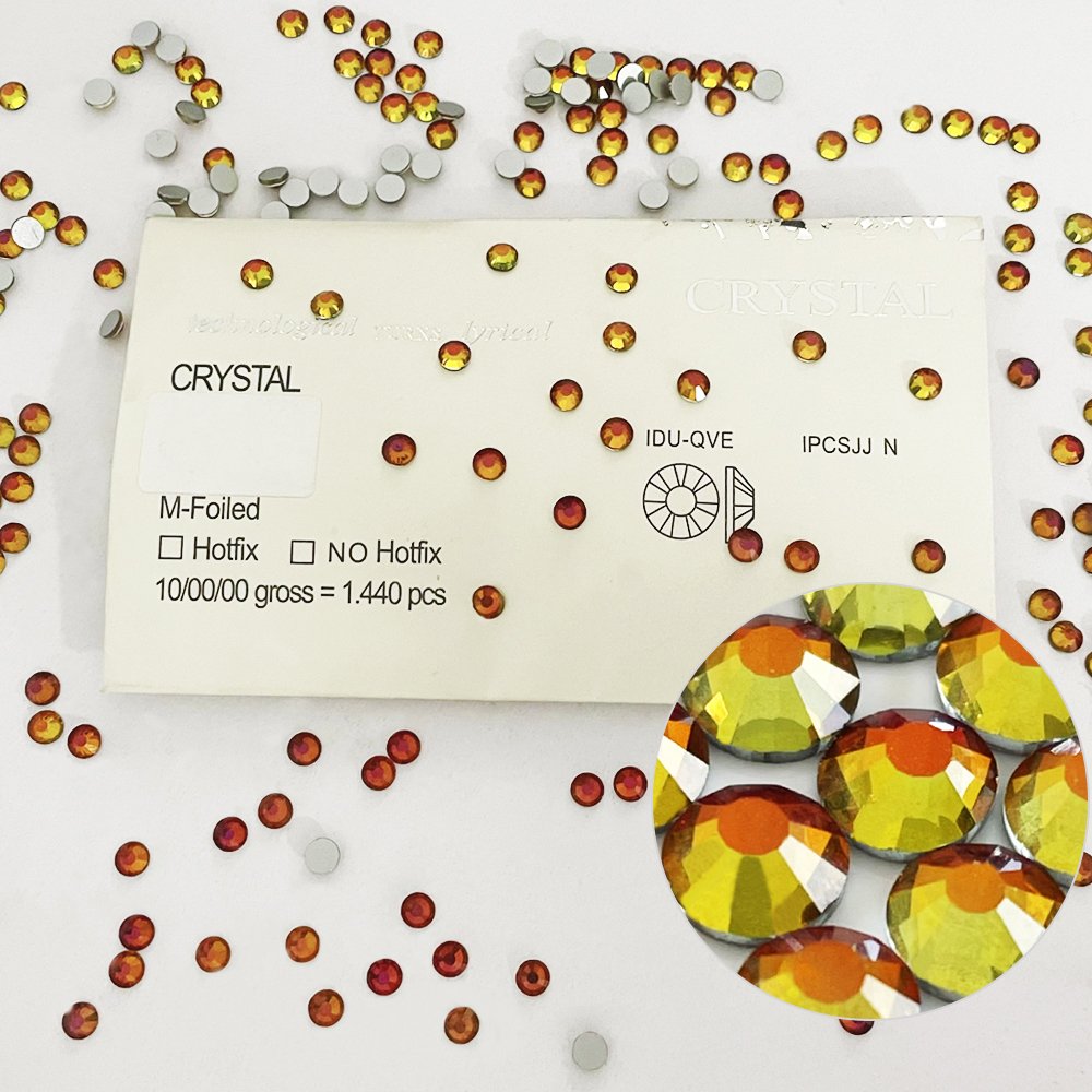 Yantuo Supplier Loose High Quality Nail Art Rhinestones Wholesale Glass Non Hot Fix Glass Strass Luxury Silver Back Round Shape
