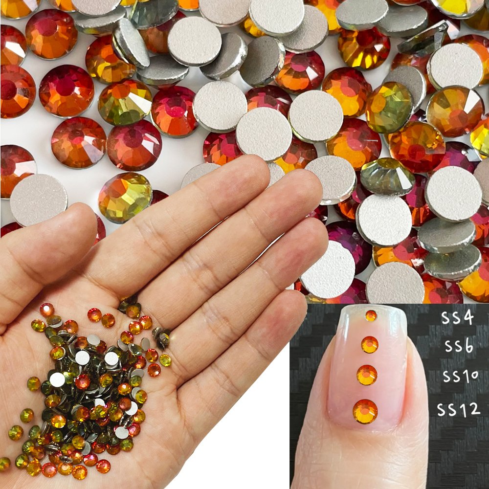 Yantuo Supplier Loose High Quality Nail Art Rhinestones Wholesale Glass Non Hot Fix Glass Strass Luxury Silver Back Round Shape