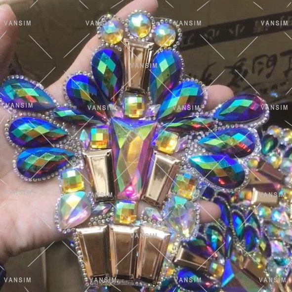 new carnival costumes bra briefs belt arm appliques pieces decorative iron on resin stone gems rhinestone patch trim