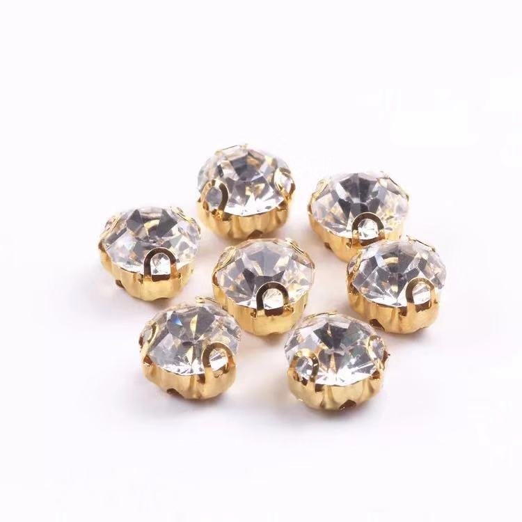 Wholesale 3d Anti Hook Glass Claw Diamond Round Zirconia Rhinestones Clothing Accessories