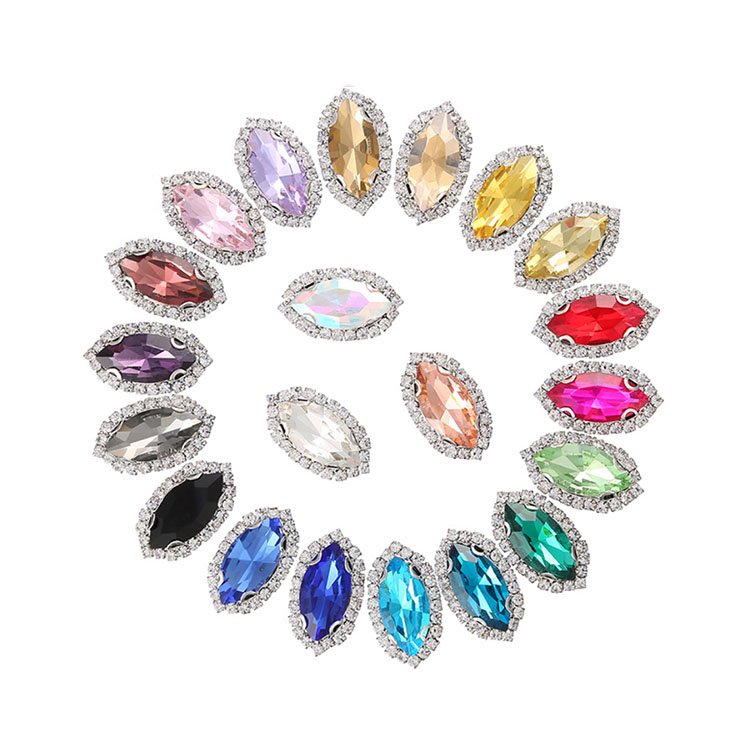 Beautiful Fancy flat back sew on rhinestone for wedding dress