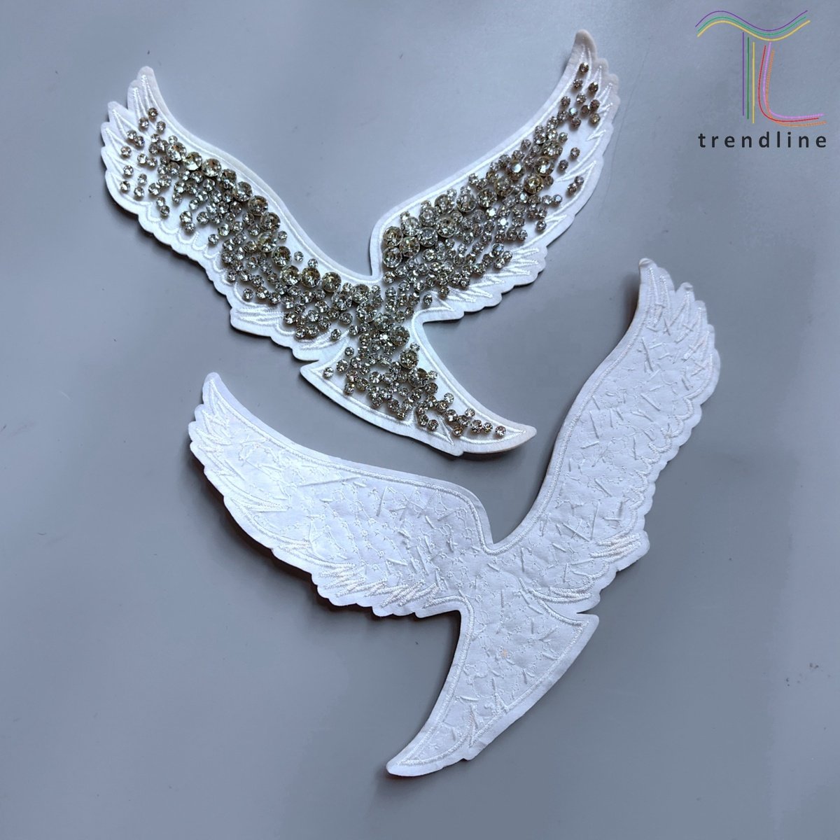 18cm 21cm custom eagle rhinestone handmade sewed patch applique for jackets
