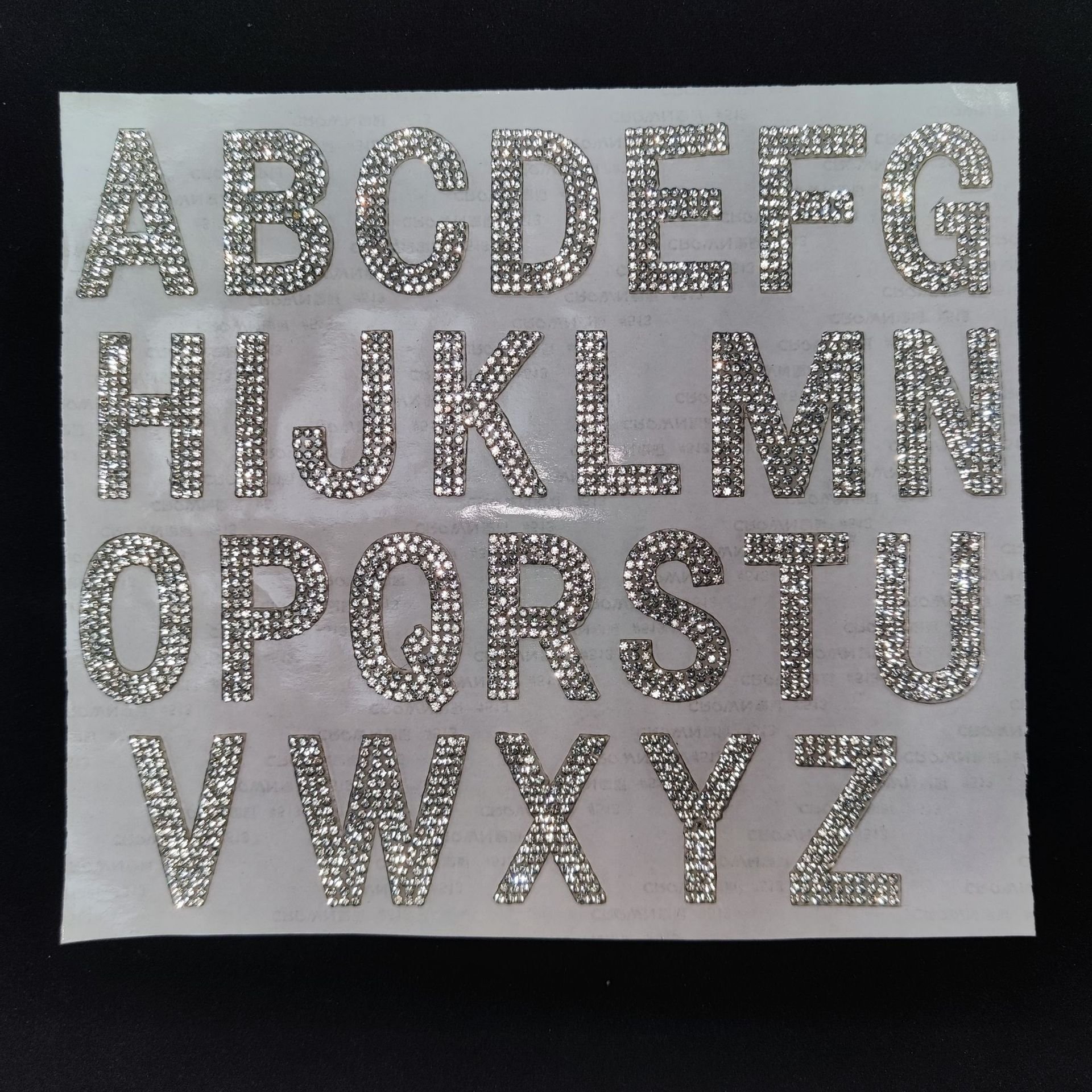 Customized Hotfix Rhinestone Bling Crystal Letter Alphabet Spangles Heat Press Iron On Transfers Rhinestone For T-Shirt
