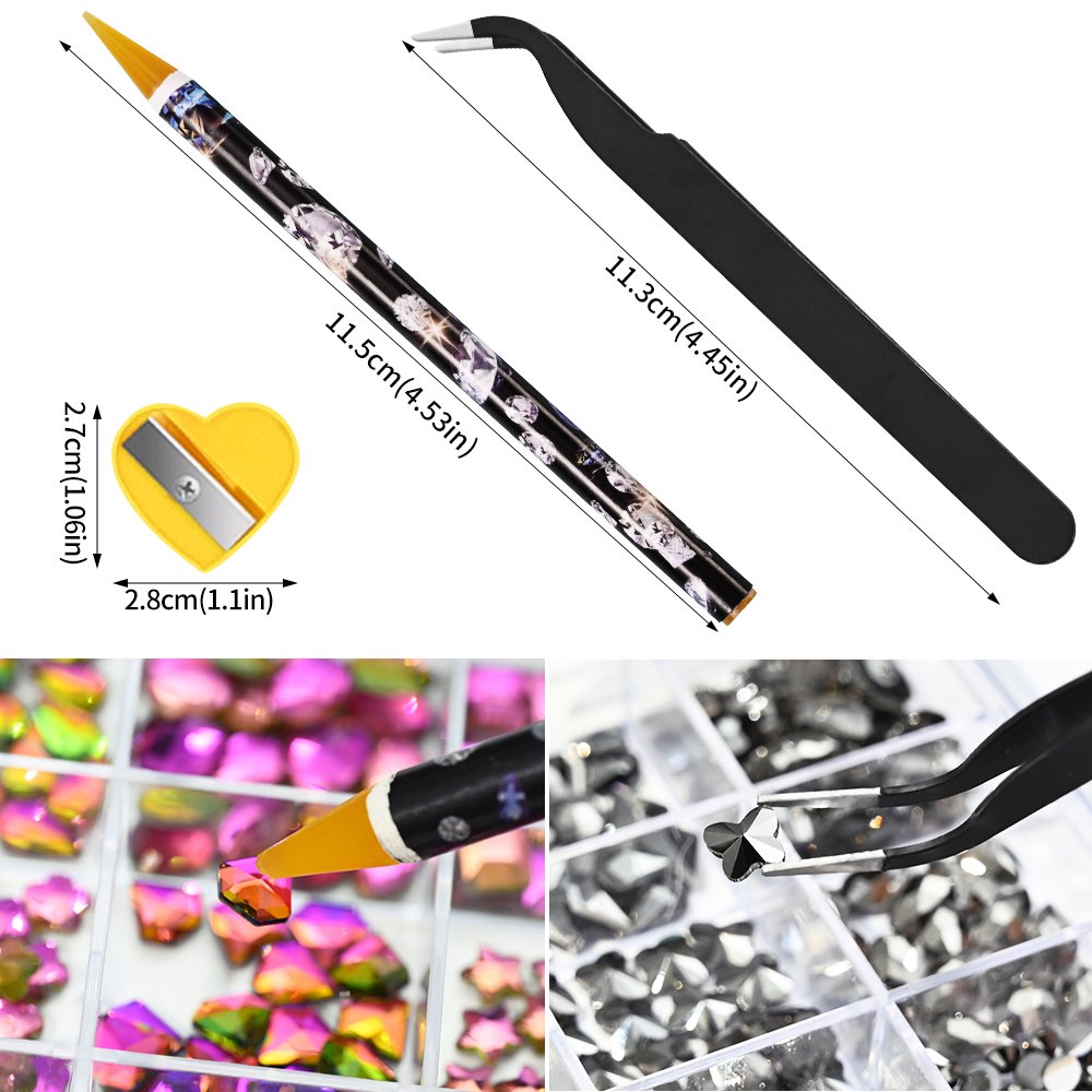 Rose Crystal Nail Rhinestone Mixed-Design Glass Crystal Diamond Flat Shiny Rhinestone Nail Art Decor Nails Diamond Accessories