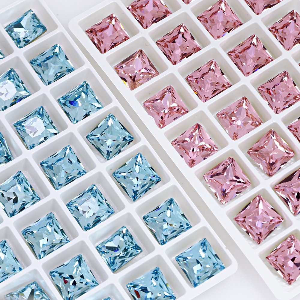 Dongzhou Square Fancy Stones pointback K9 crystal wholesale rhinestones lead-free crystal beads for jewelry diy decoration