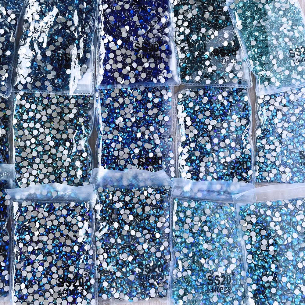yantuo Non Hotfix Rhinestones Wholesale ss6,ss10,ss16,ss20,ss30,ss34,ss40 Crystal Glass Fatback Stone strass teeth nail art