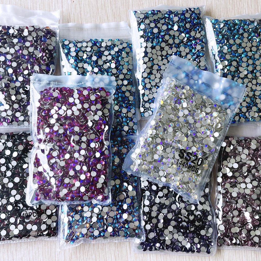 yantuo Non Hotfix Rhinestones Wholesale ss6,ss10,ss16,ss20,ss30,ss34,ss40 Crystal Glass Fatback Stone strass teeth nail art