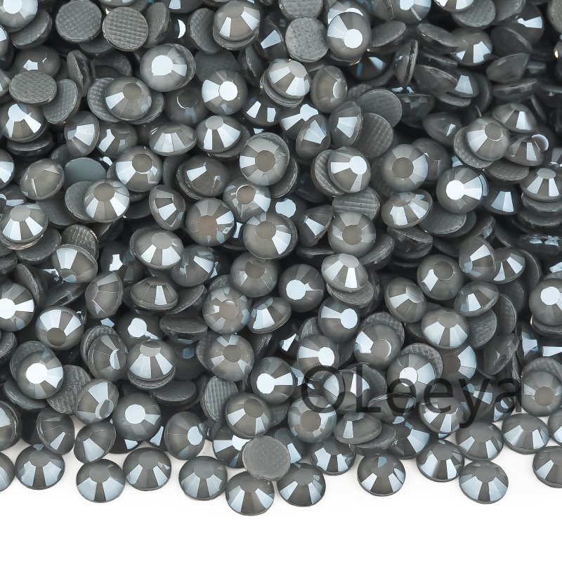 OLeeya 4A Quality Glass Hotfix Mocha Colors With German Glue On Rhinestones Jeans Decoration Hot Fix Rhinestone for Bows Decals