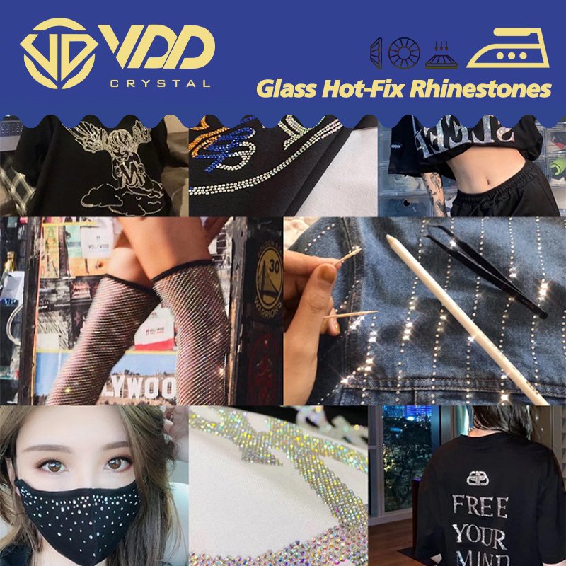 VDD 067 Aurum High Quality Hot-Fix Glass Rhinestone Crystal Flatback Strass Stones For DIY Garment Decoration Wedding Dress