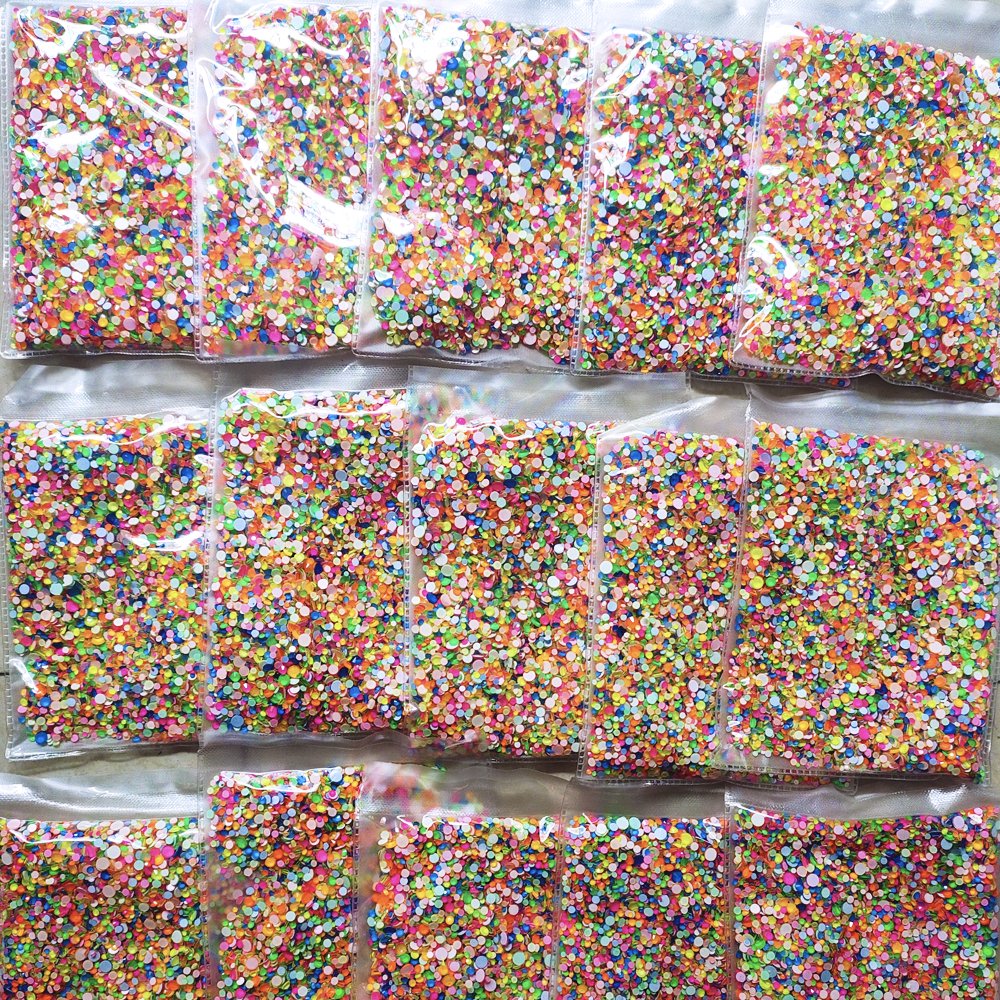 Glow Crystals Non Hotfix Rhinestones for Mugs High Quality Factory Wholesale SS6 to SS30 Neon Colors Flat Back Glass 1 Bag