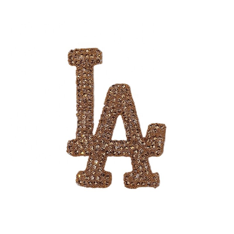 Bgas Shoes Designer logo brand name letters alphabet 3D custom rhinestone iron on patches pvc patches for hats