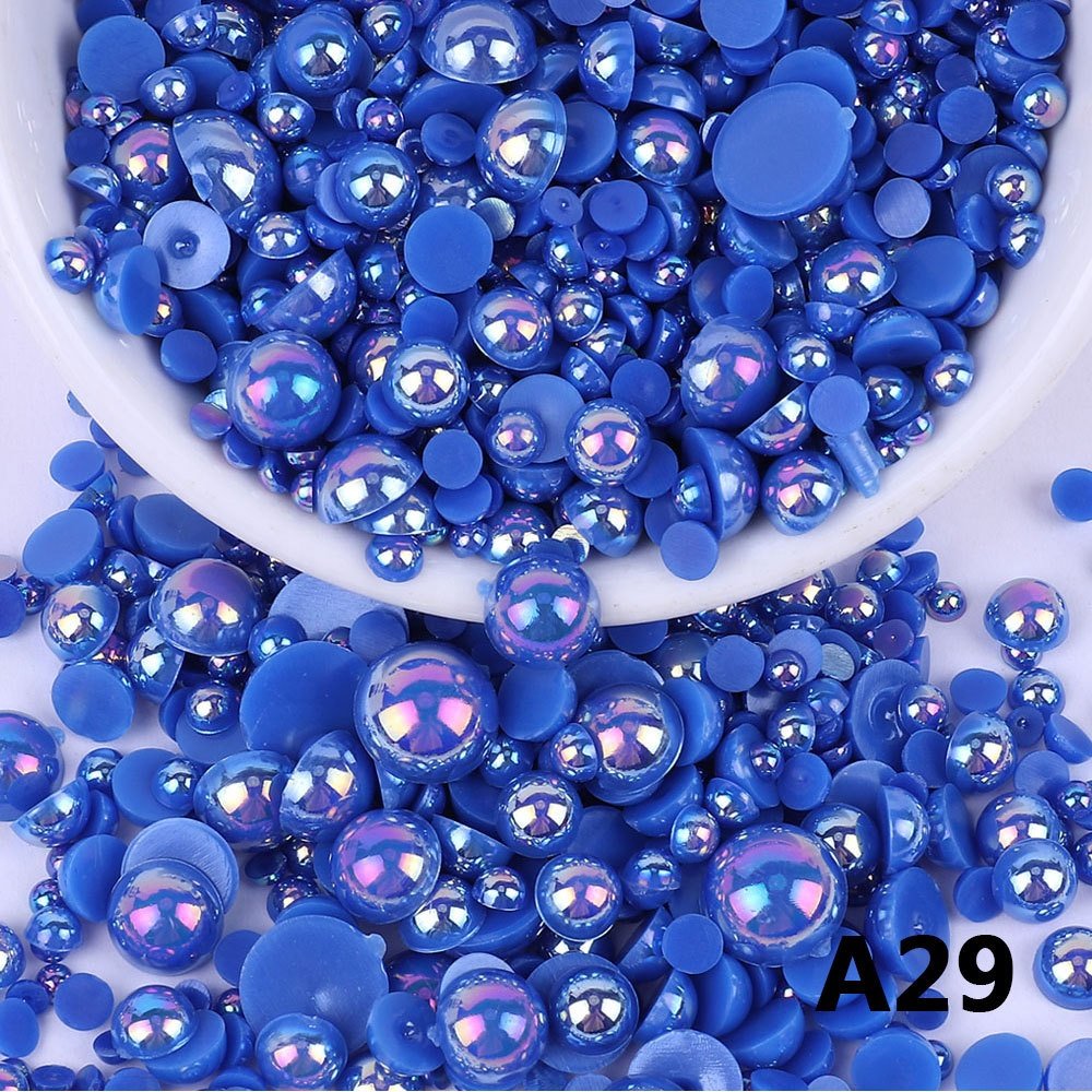 Yantuo 2-14mm AB color Flat-back half face pearl Bulk Rhinestone Pearls ABS Half Pearls Fast Delivery Used for decoration