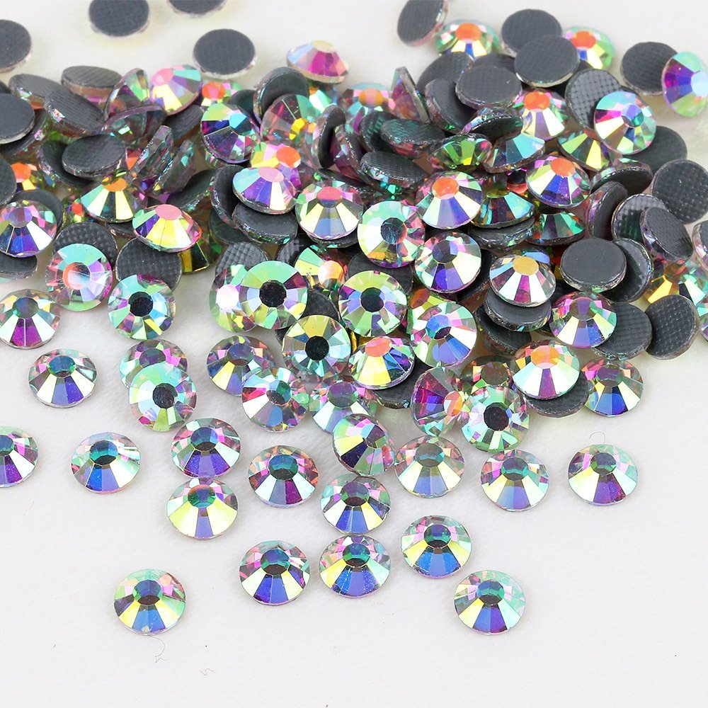Wholesale 2 3 4 5 6mm Round Strass Gems Nail Art Decoration Flatback Crystal Stones Transparent AB Jelly Resin Rhinestone