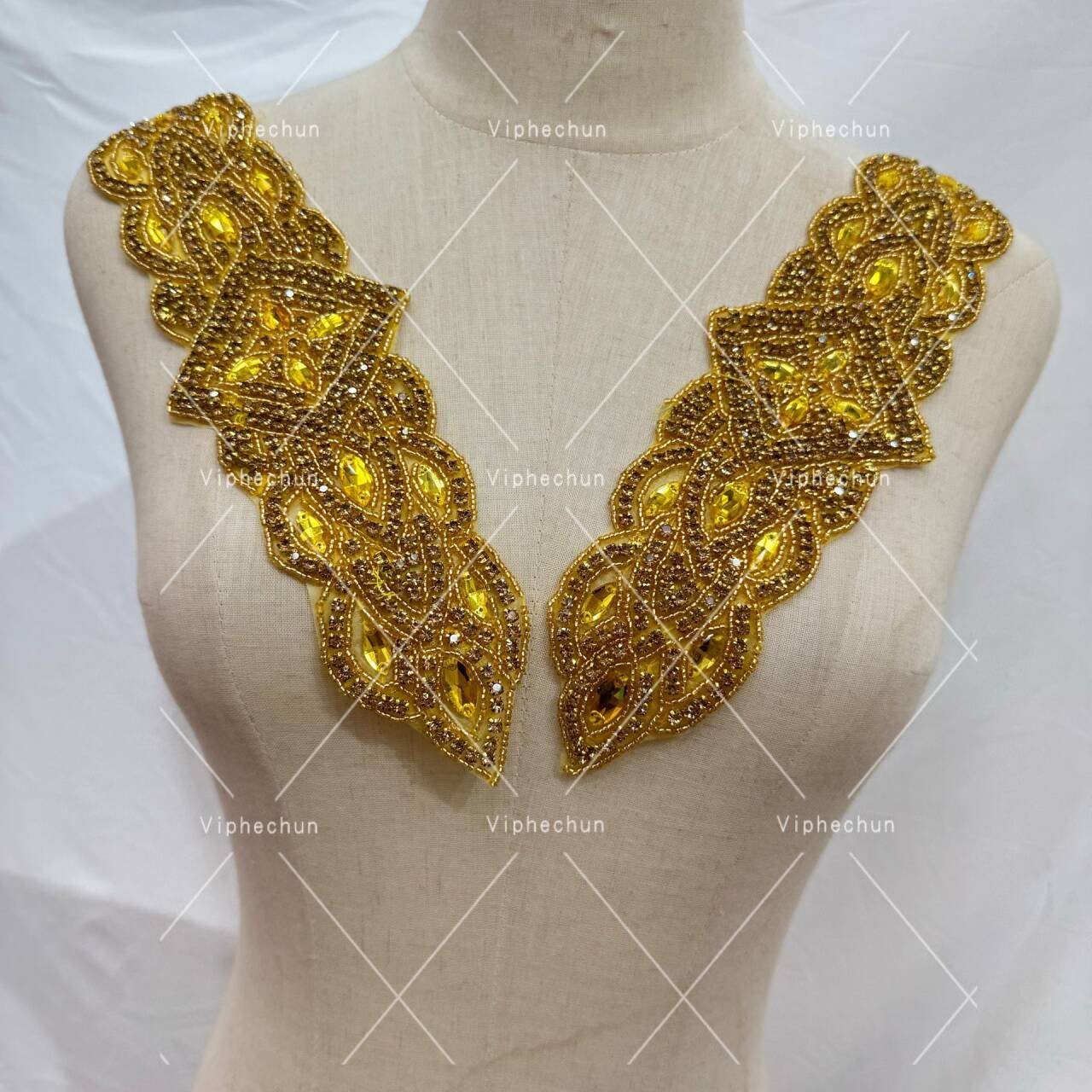Appliqued rhinestones wholesale high-quality boutique wedding diamond decals rhinestone applique