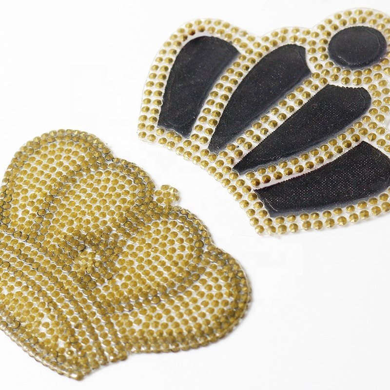 High Quality Custom Design Crown Heat Press Transfer Rhinestone