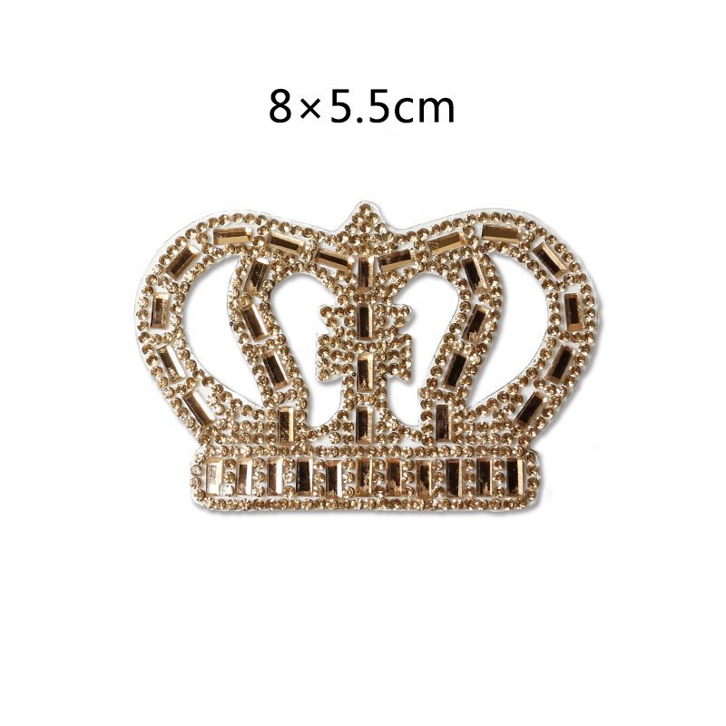 High Quality Custom Design Crown Heat Press Transfer Rhinestone
