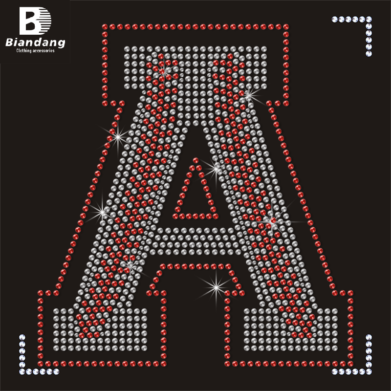 Top Sale Custom Baseball Printing Bling Rhinestone Heat Transfer Designs T-shirts Iron On Motif