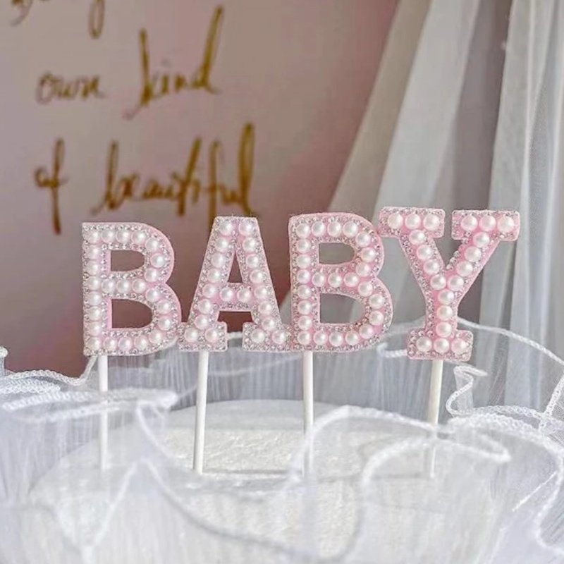 New Pink Bottom Pearl Letter Patches English Alphabet Rhinestone Patch Applique For Clothes Iron On Patches Stripe Badge DIYN