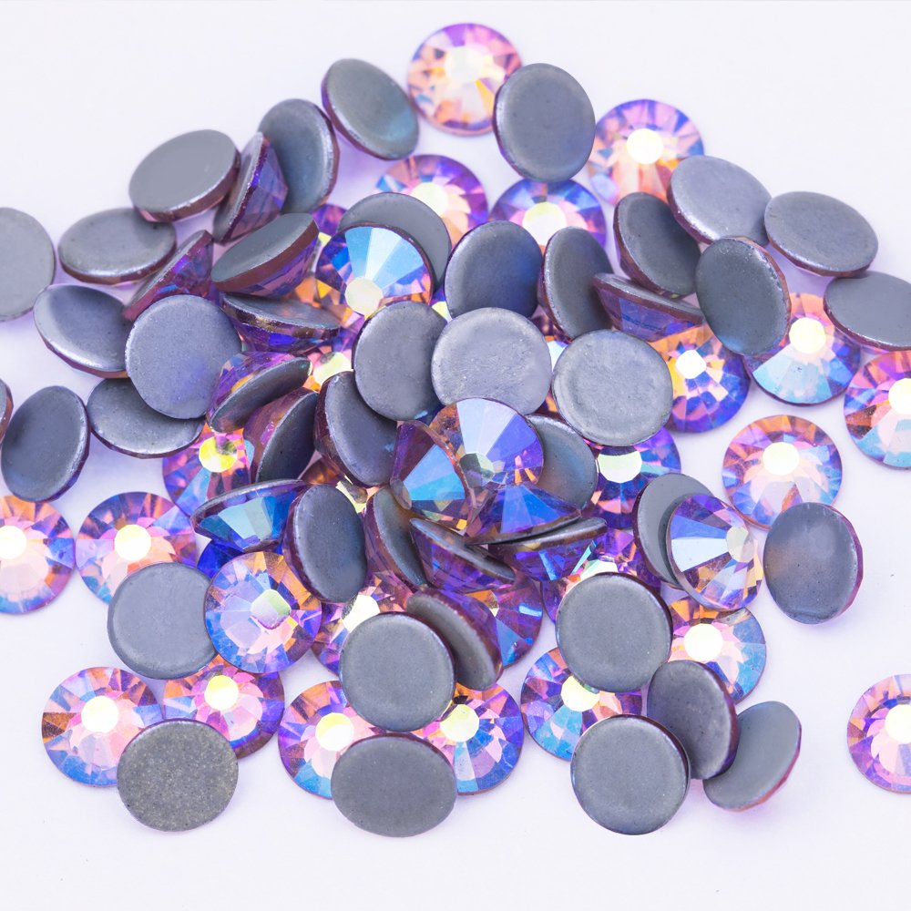 Colorful AB color strass stone hotfix rhinestones wholesale crystal stone for garment shoes bags diy decoration