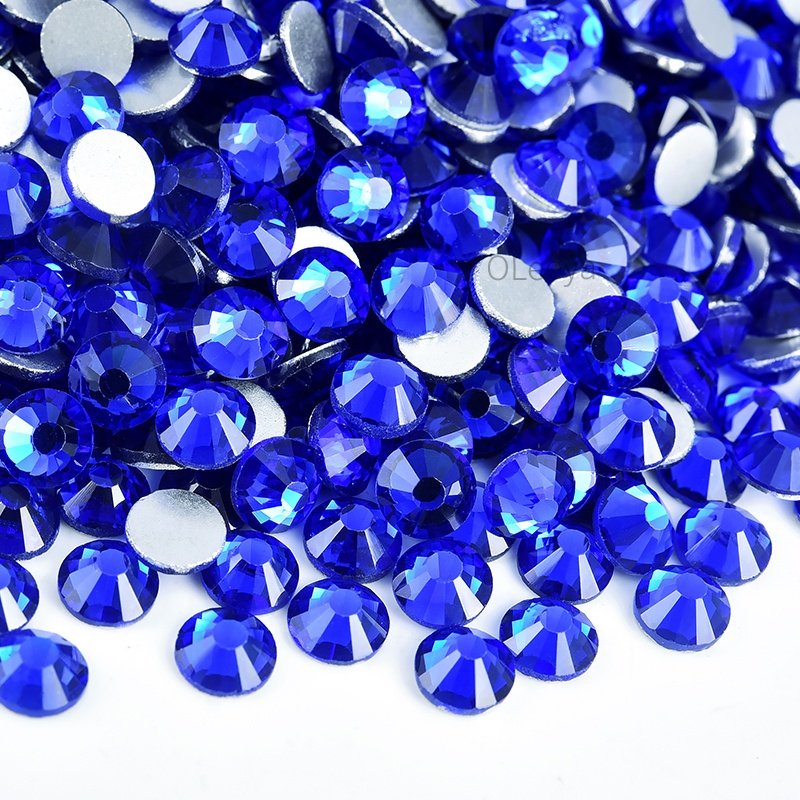 OLeeya Factory Wholesale 400 Colors Flat Back Crystals Bulk Stones Glass Flatback Non Hotfix Nail Rhinestones For Nails Art