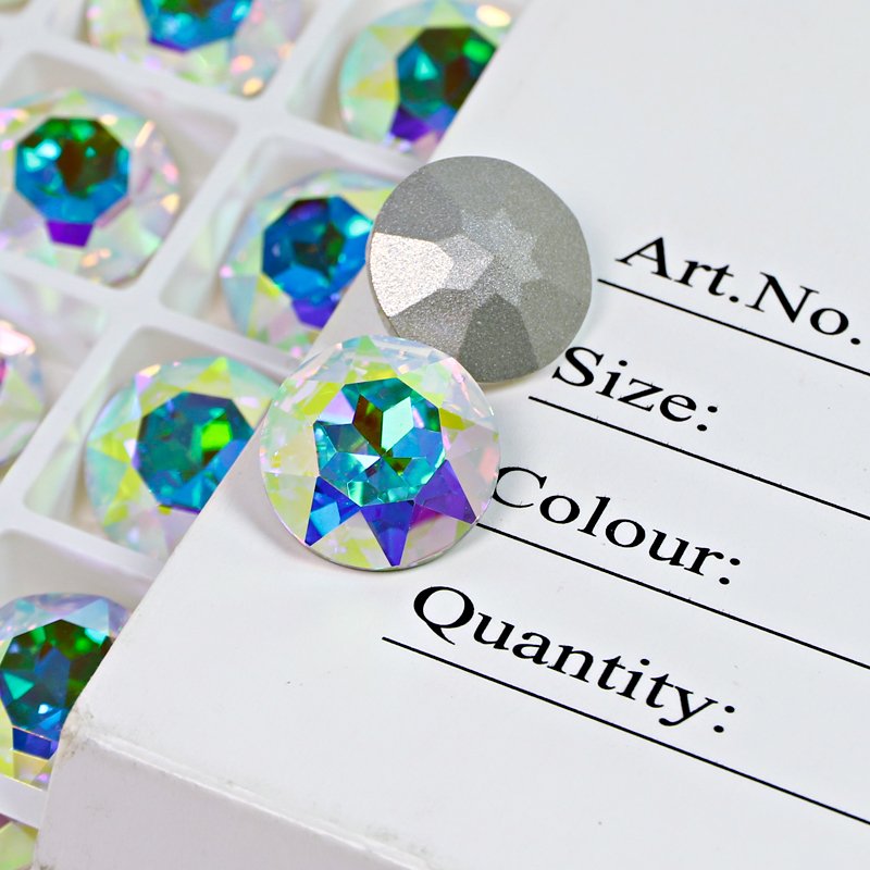 K9 Crystal Fancy Stone round shape Pointback glass Rhinestones wholesale loose crystal beads for jewelry making diy accessories