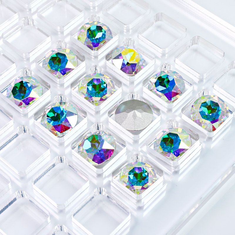 K9 Crystal Fancy Stone round shape Pointback glass Rhinestones wholesale loose crystal beads for jewelry making diy accessories