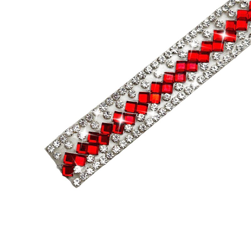 Crystal rhinestones ribbon chain trim diamond rhinestone strips shoes design
