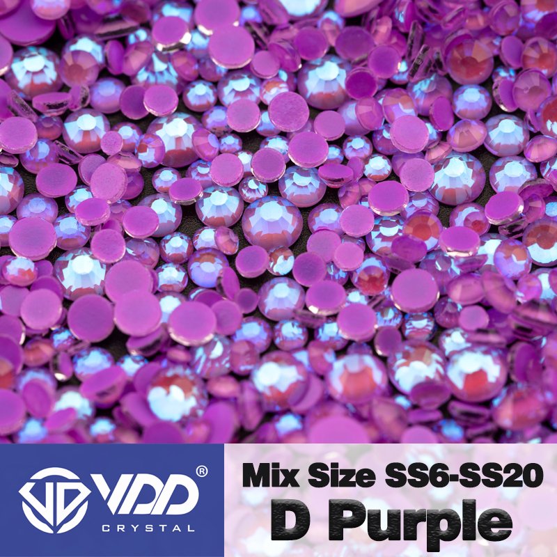 VDD Wholesale New Neon Color Mix Size SS6-SS20 Glass Rhinestones Crystal High Quality Flatback Stones DIY Nail Art Decorations