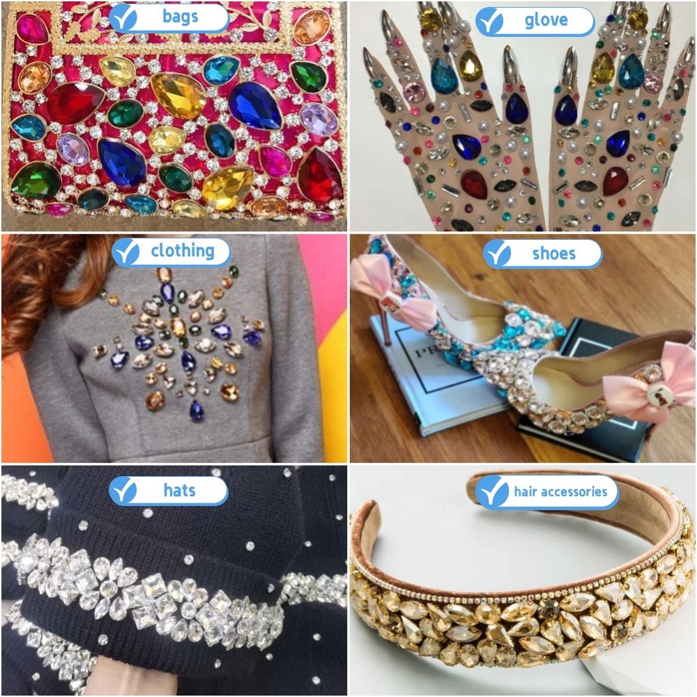10*14mm oval opal mocha diamond loose rhinestone hollow hand sew claw crystals DIY clothing shoes bags hair accessories