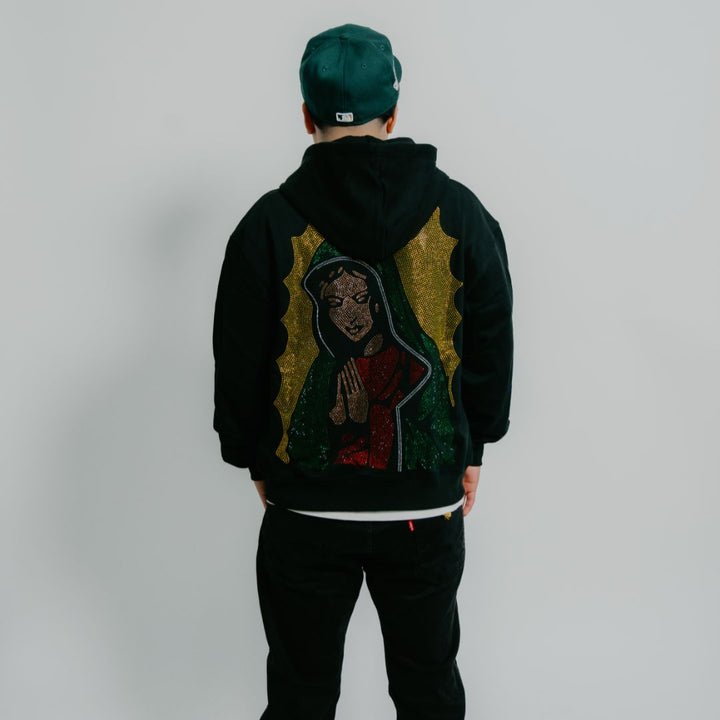 bling san judas tadeo rhinestone t shirt hoodie