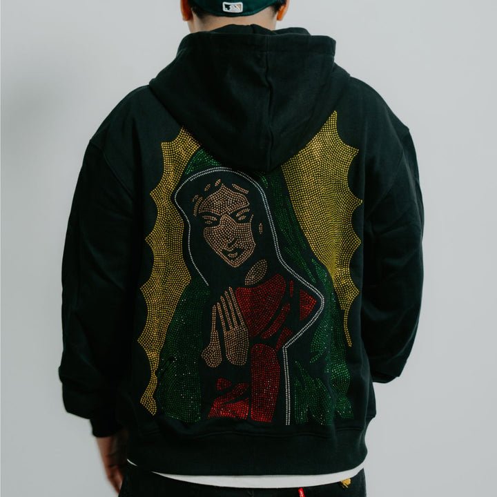 bling san judas tadeo rhinestone t shirt hoodie