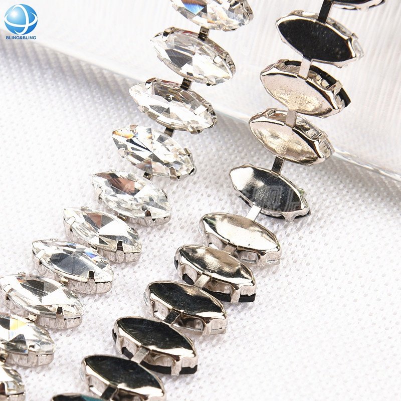 Factory high quality DIY Crystal Rhinestone Cup Chain for clothing hats bracelet