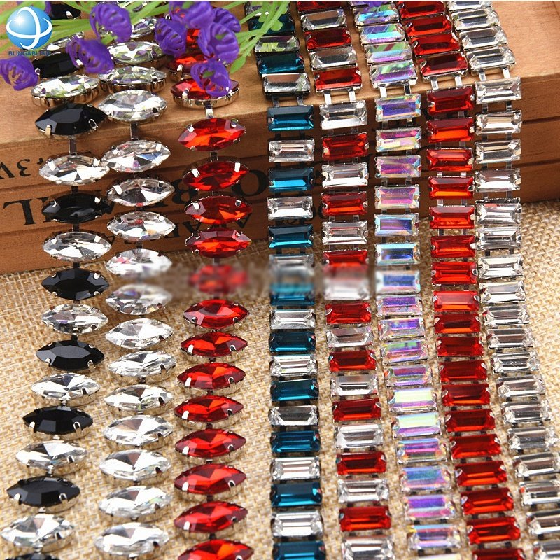Factory high quality DIY Crystal Rhinestone Cup Chain for clothing hats bracelet