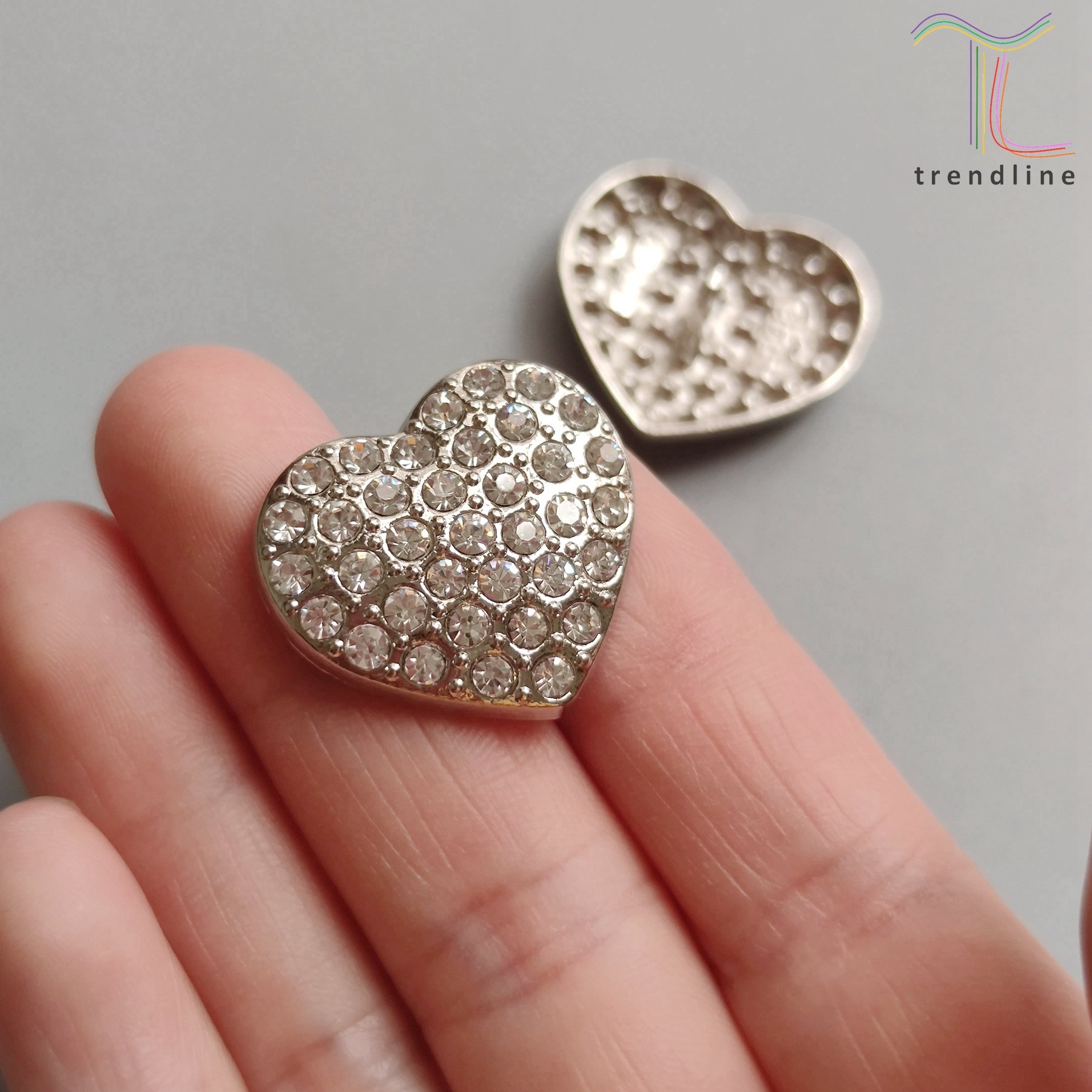Stock or custom shiny sparkling rhinestone shank buttons